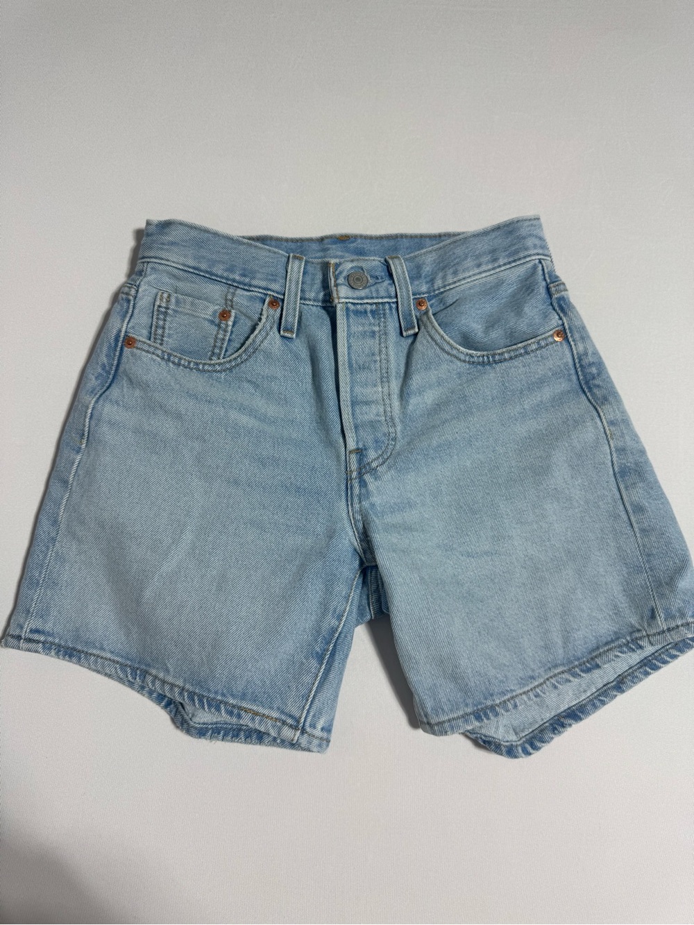Levi's 501 Light Blue Denim Shorts